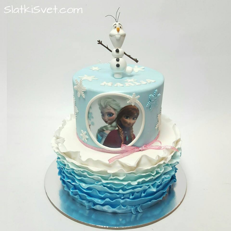 Torta ledeno kraljevstvo frozen 2016 004