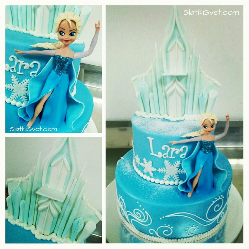 Torta ledeno kraljevstvo, torta frozen, torta elsa
