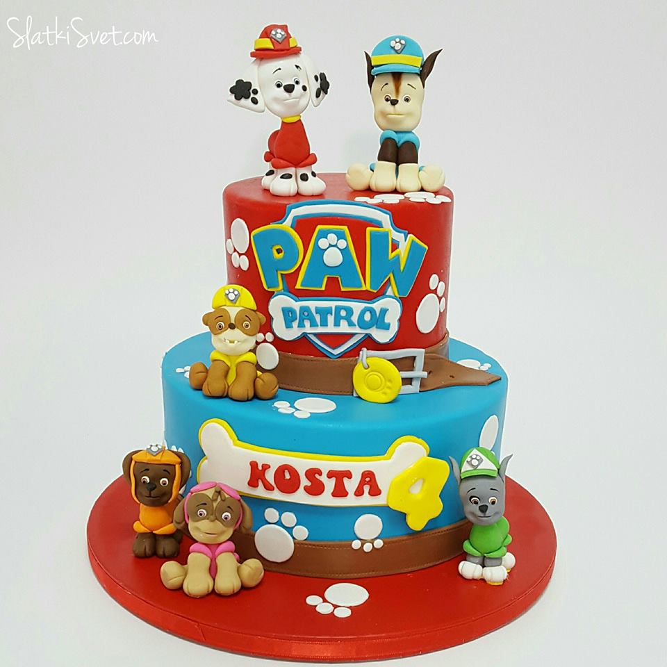 Torta patrolne sape, paw patrol cake